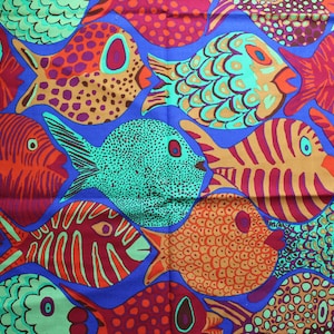 Kaffe Fassett Collective - Brandon Mably Shoal Fabric for Rowan/Westminster - BM51 Shoal (Blue) - OOP