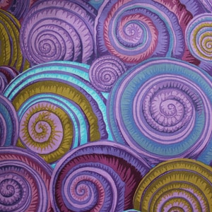 Philip Jacobs Spiral Shells Fabric for Rowan/Westminster - PWPJ073 Spiral Shells (Lavender) - OOP