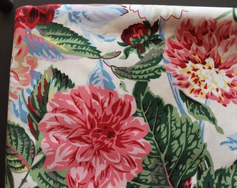 Kaffe Fassett Studios - Philip Jacobs PJ38 Pom Pom Dahlias (Natural) Fabric for Rowan/Wesminster - OOP - By The Yard