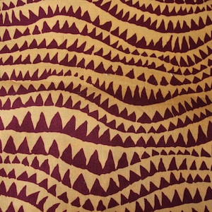 Kaffe Fassett Collective - Brandon Mably PWBM060 / BM60 / BM060 Sharks Teeth (Brown) Fabric for FreeSpirit - OOP
