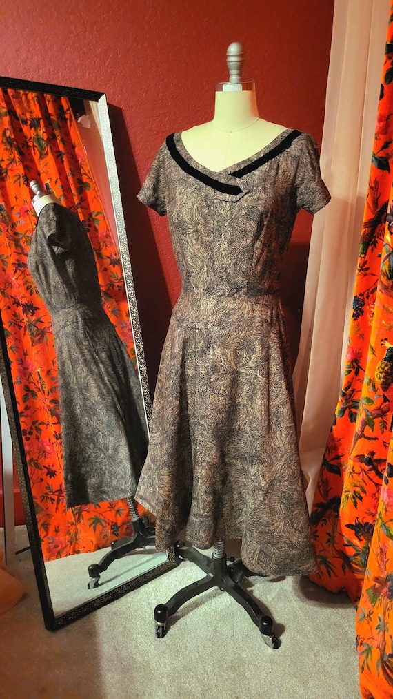 Vintage 1930s 1940s Day Dress
