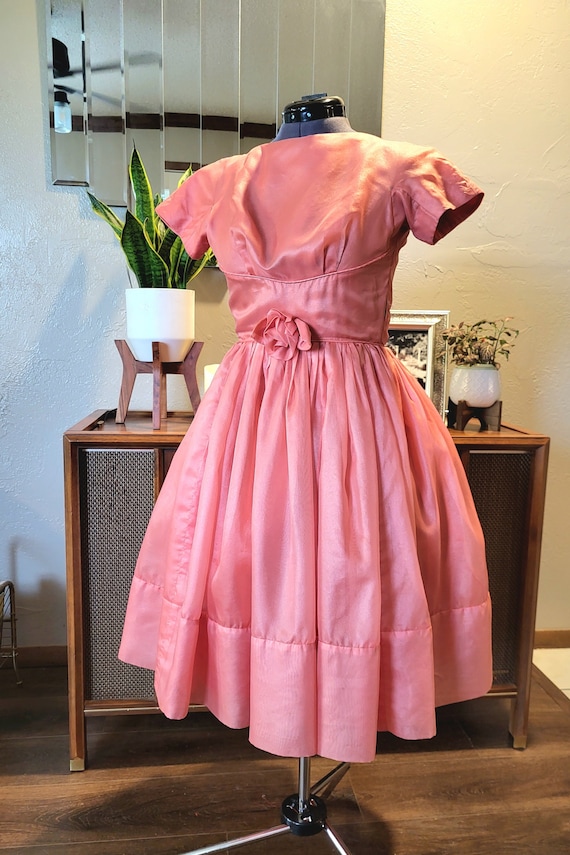 Vintage 1950's Peach Party Dress Gem