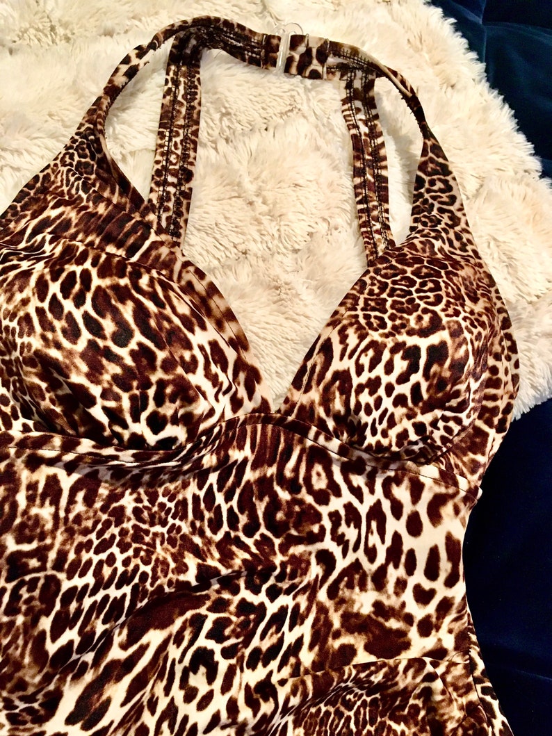 Vintage 1960s White Stag Leopard Cheetah Print Swimsuit image 3