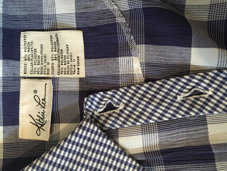 Vintage 80\u2019s Does 1950\u2019s Plaid Tieback House Dress