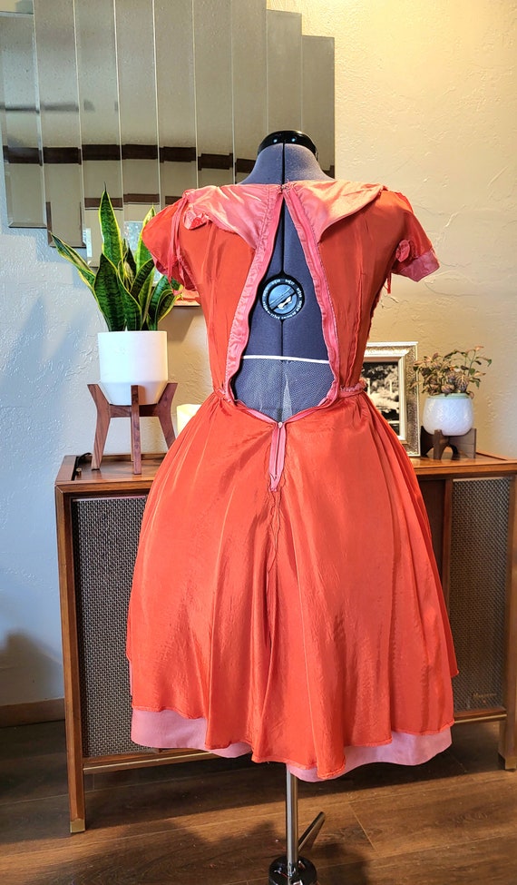 Vintage 1950's Peach Party Dress Gem