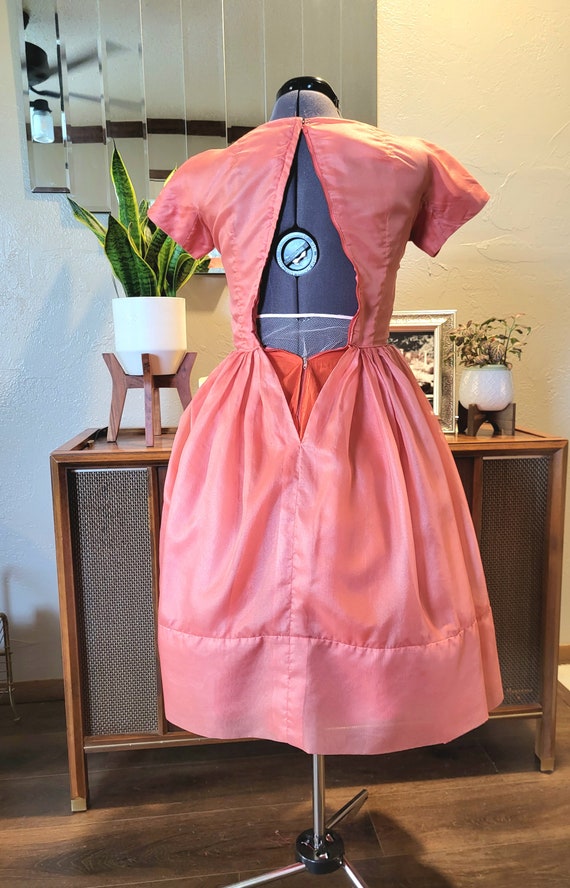 Vintage 1950's Peach Party Dress Gem