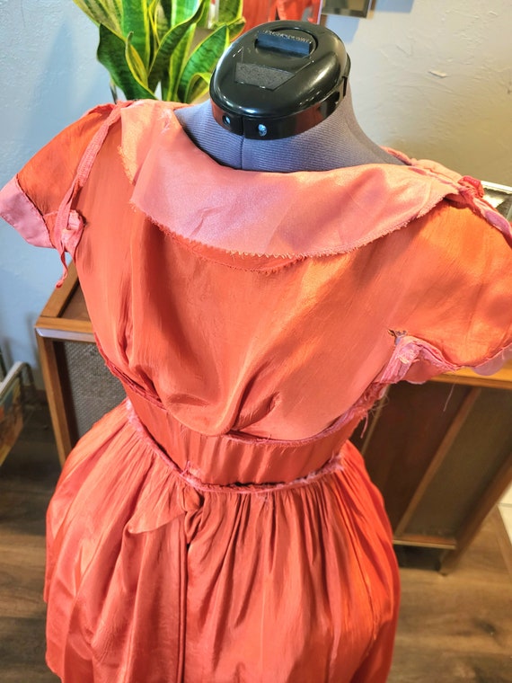 Vintage 1950's Peach Party Dress Gem