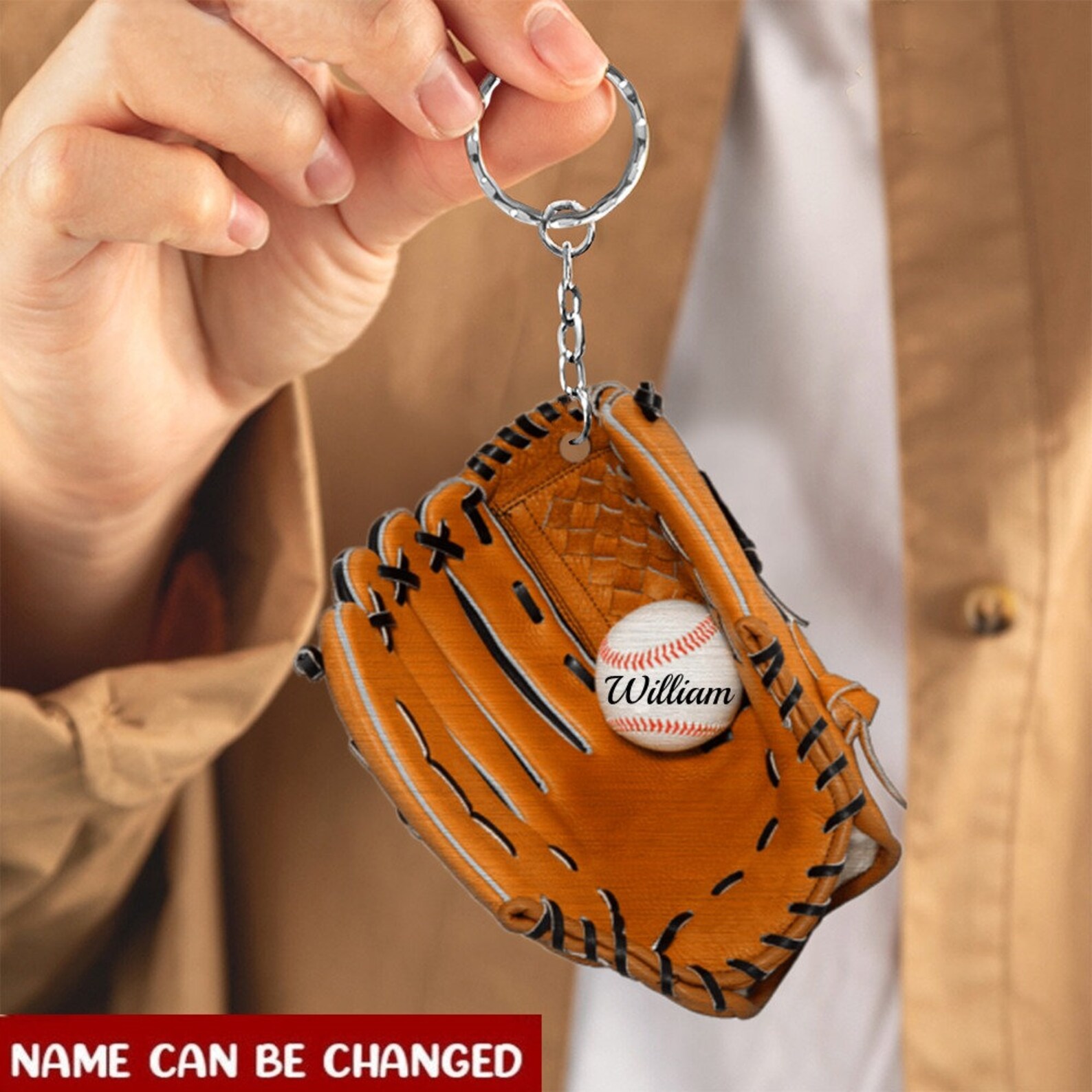 Baseball Glove Ornament Personalized Acrylic Ornament Etsy