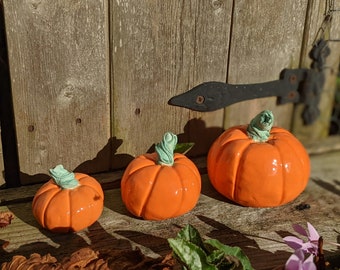 Small Ceramic Halloween Pumpkins