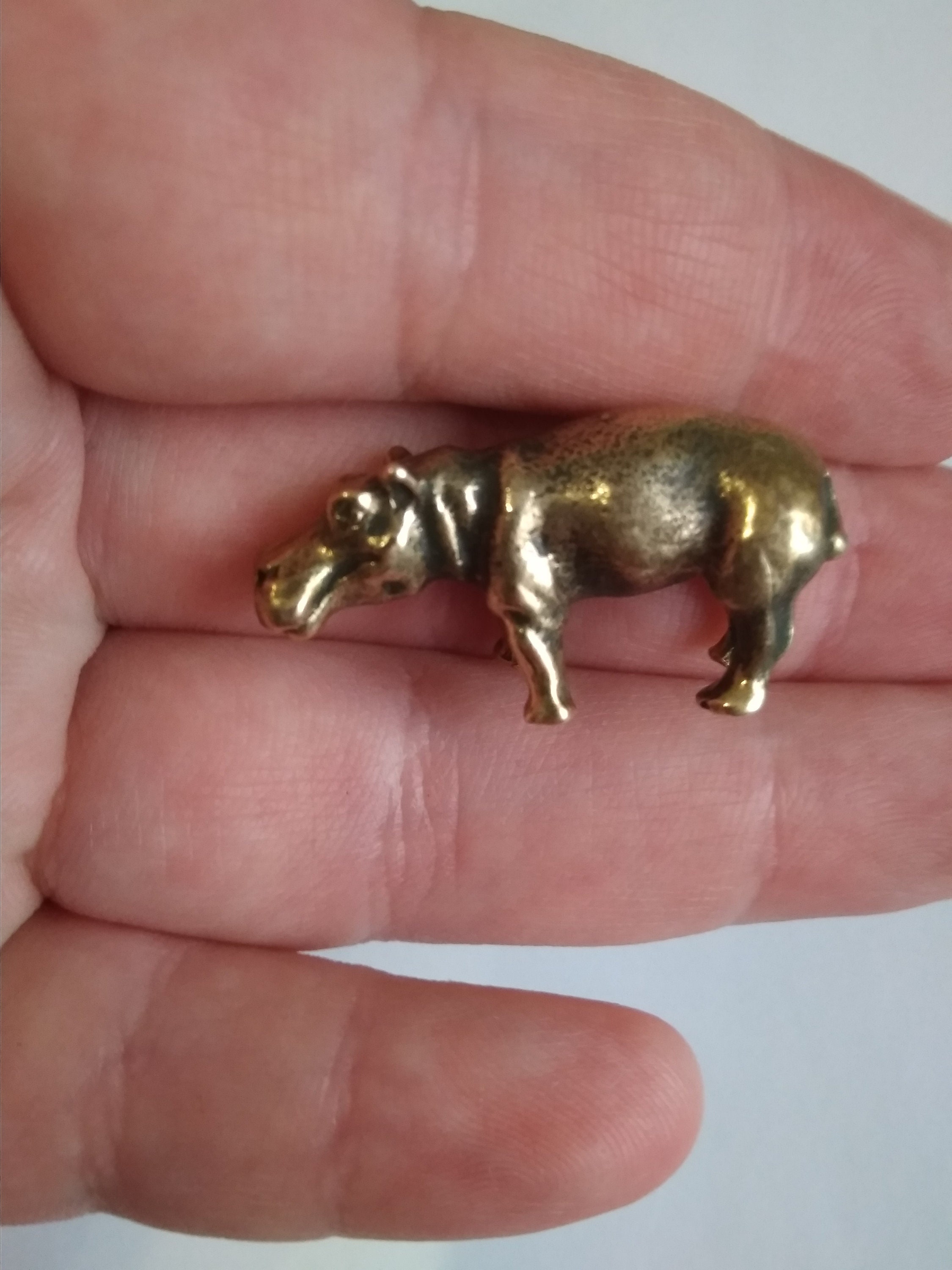 4x Nilpferd Figuren - Miniatur Deko Für Schreibtisch & Regal