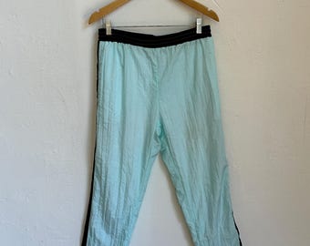 Vintage 1990s Clipper Bay Striped Track Pants Streetwear Unisex Retro Joggers