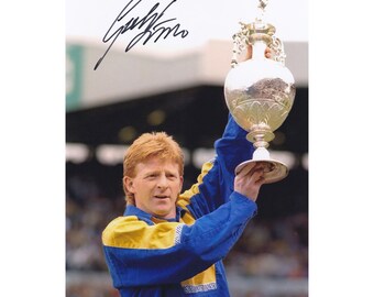 Gordon Strachan Signed Leeds United League Champions Photo Leeds Memorabilia