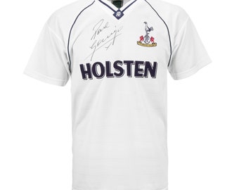 Paul Gascoigne Signed Tottenham Hotspur 1991 FA Cup Semi Shirt Spurs Memorabilia