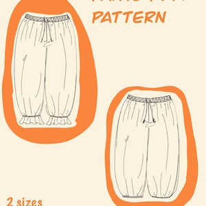 PDF bloomer pant sewing pattern