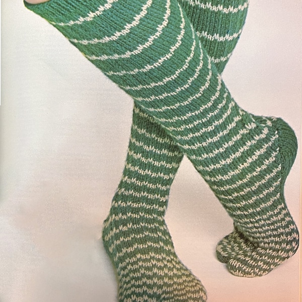 PDF downloadable Vintage 1970's Knit Tabi socks pattern