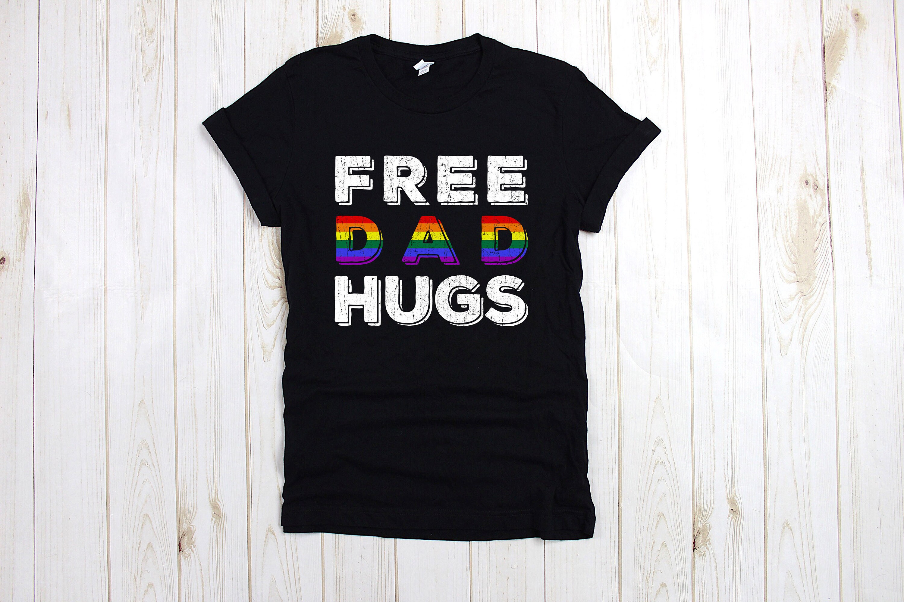 free dad hugs pride shirt