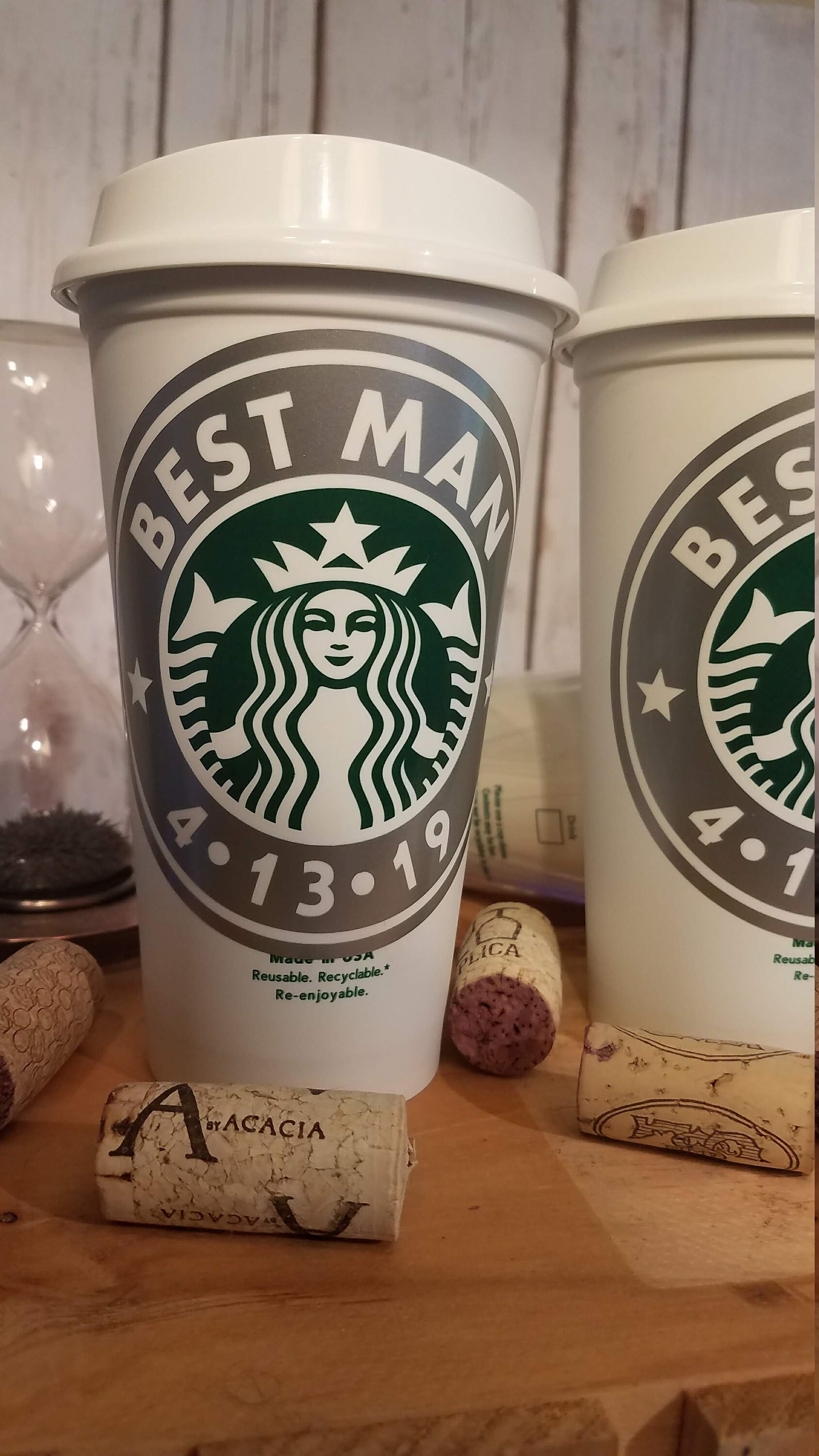 Mejor hombre regalo groomsman regalo taza de café Starbucks - Etsy España