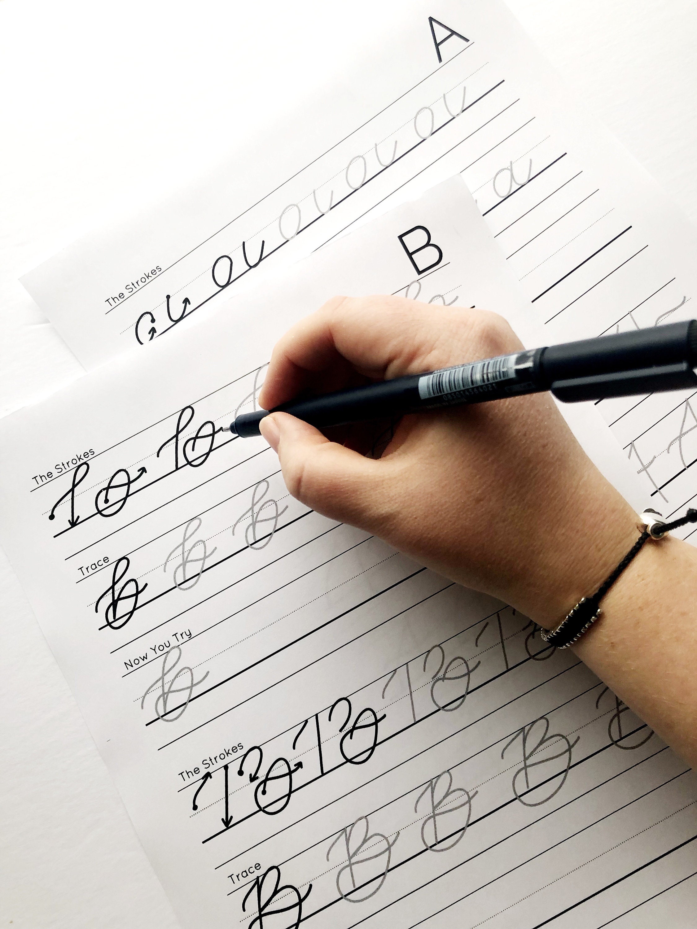 Monoline Lettering Practice Guide - Etsy