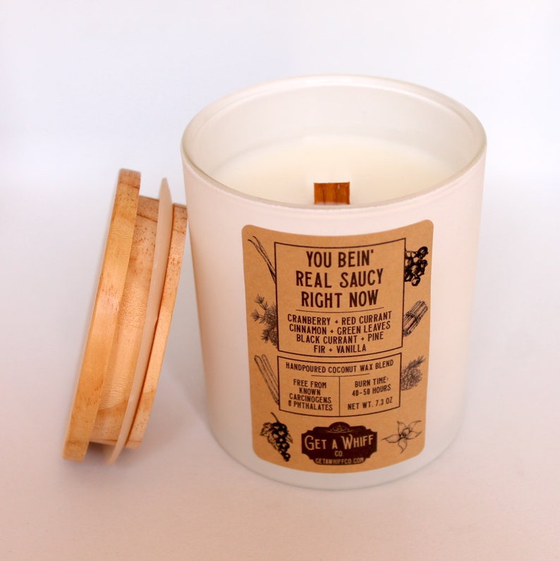 pine wood wick candle