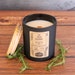 Wooden Wick Candle In Jar | Rosemary & Sage Coconut Wax Candle | Container Candle | Crackling Candle | Cool Candle | Glass Candle 