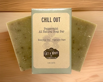 Natural Peppermint Bar Soap | Men's Soap | Soap For Sensitive Skin | Essential Oil Soap | Natural Body Soap | Menthol Soap