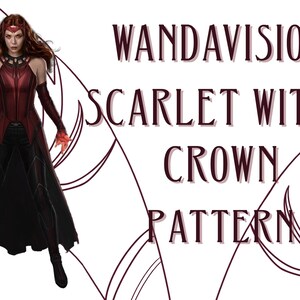 Wandavison Scarlet Witch Crown (Digital PDF 2D Pattern/Blueprint) for Cosplay