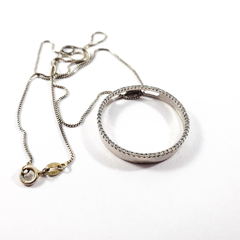 Circle of Life Diamond 1990s Diamond Circle Pendant Necklace Diamond Pendant Circle Of Love Diamond Necklace 12 CT TW Diamond Pendant