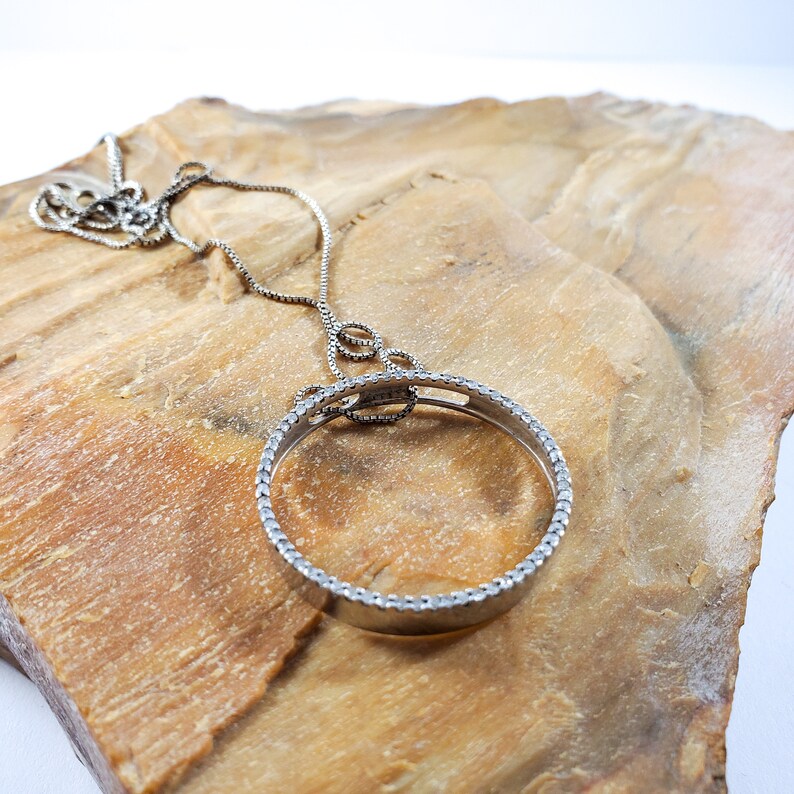 Circle of Life Diamond 1990s Diamond Circle Pendant Necklace Diamond Pendant Circle Of Love Diamond Necklace 12 CT TW Diamond Pendant
