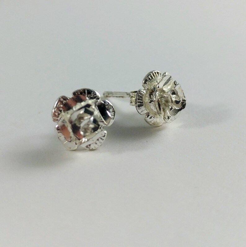 Sterling Silver Rose Jewelry Set Sterling Rose Earrings for Etsy