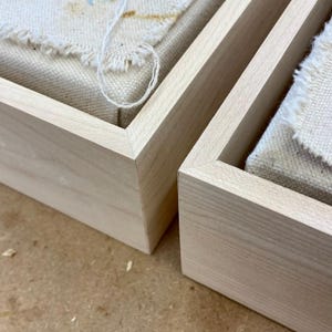 Hard Maple Float Frame for Canvas, Panels & Prints | Modern Wood Float Frame for Art, Photos and Paintings | Custom Sizes, Depths Available