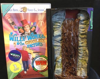 Willy Wonka and the Chocolate factory vhs sculpture