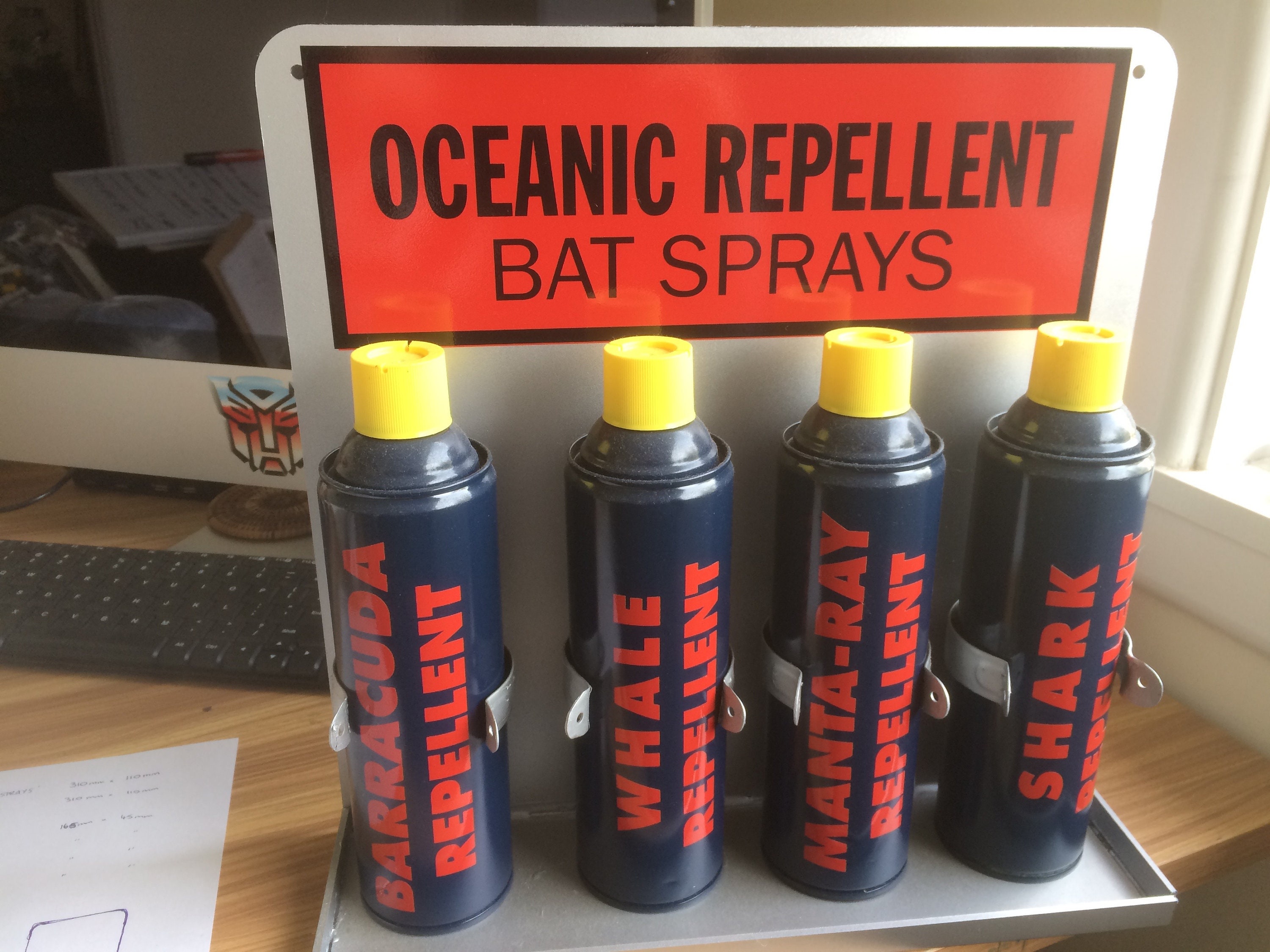 HOLY BAT SPRAY BATMAN!, Are you worried about Sharks? Or other marine life  attacking you on helicopter rides? , These replicas of the famous Batman ...