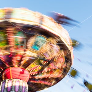 Abstract Colorful Swing Carousel Canvas Wall Art | Spinning Carnival Carousel | sPInnn by Bill II | boaeGallery.com ©