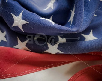 USA Flag Canvas Wall Art | Abstract Stars and Stripes American USA Flag | reds whites & blUeS by Bill II | boaeGallery.com ©