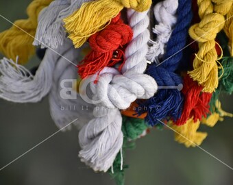 Abstract Rope Knots Canvas Wall Art | Photo Reflects Abstract  Colorful Rope Knots | knotless by Bill II | boaeGallery.com ©