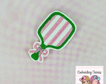 Coquette Pickleball Paddle Feltie Design, Sports Feltie File, Embroidery Design, Mini Embroidery Design, In The Hoop Embroidery Pattern