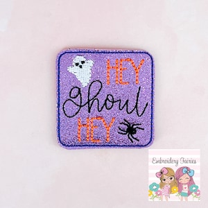 Hey Ghoul Hey Feltie Design, Ghost Feltie Datei, Halloween Feltie Muster, Stickdatei, Stickdatei, Feltie Download, ITH Feltie