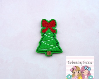 Christmas Tree Feltie File - Christmas Feltie - ITH Embroidery Design - Embroidery Digital File - Santa Feltie - Cow Feltie - Feltie Design