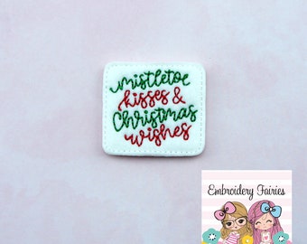 Mistletoe Kisses Feltie File -  Christmas Feltie Design - Feltie - Feltie Pattern - Feltie Design - Planner Clip Design - Mouse Feltie