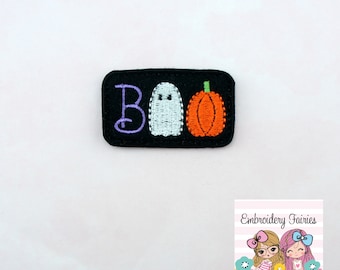 Boo Feltie File - Halloween Feltie- Embroidery Digital File - Machine Embroidery Design - Embroidery File - Feltie Design - Feltie Pattern