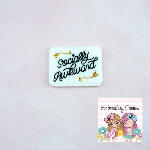 Socially Awkward Feltie File - Feltie Design - ITH Feltie - ITH Feltie Design - Feltie File - Feltie Pattern - Funny Feltie Design - Feltie