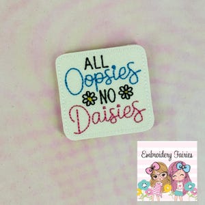 All Oppsies Feltie Design, Feltie File, Funny Embroidery Design, Embroidery Pattern, ITH Embroidery Pattern