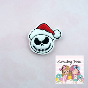 Santa Skull Feltie File -  Skull Feltie Design - Christmas Feltie - Embroidery Design - Feltie Pattern - Feltie Design