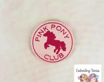 Pink Pony Feltie Design, Horse Feltie File, Embroidery Design, Mini Embroidery Design, In The Hoop Embroidery Pattern