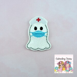 Ghost Nurse Feltie Design - Ghost Feltie Design - Halloween Feltie Design - Feltie Design - Feltie Muster - ITH Feltie Design