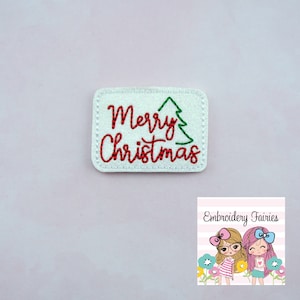 Merry Christmas Feltie Design - Christmas Feltie Design - Feltie Download - Planner Clip Design - Christmas Feltie - ITH Design - Feltie