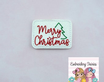 Merry Christmas Feltie Design - Christmas Feltie Design - Feltie Download - Planner Clip Design - Christmas Feltie - ITH Design - Feltie