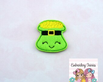 Leprechaun Hat Feltie Design -  Saint Patricks Day Feltie Design - Feltie Design - Feltie Pattern - Feltie Download - Pot of Gold Feltie