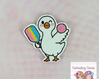 Pickleball Goose Feltie Design, Sports Feltie File, Embroidery Design, Mini Embroidery Design, In The Hoop Embroidery Pattern