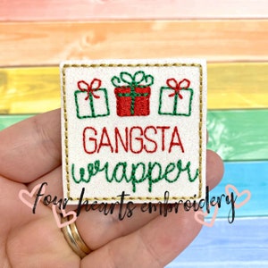 Gangsta Wrapper Feltie Design - Christmas Feltie Design - Feltie Design - Feltie Pattern
